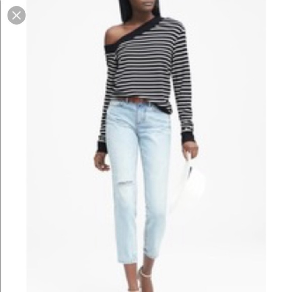 Banana Republic one-shoulder sweatshirt